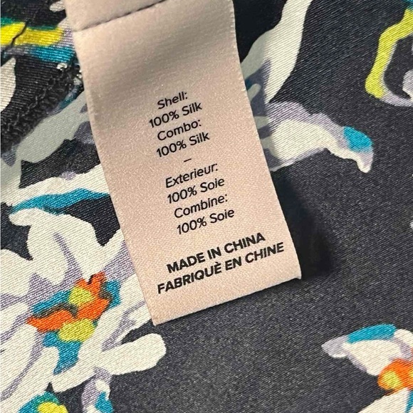 5 à 7 Floral Black Women's Top - Picture 9 of 10